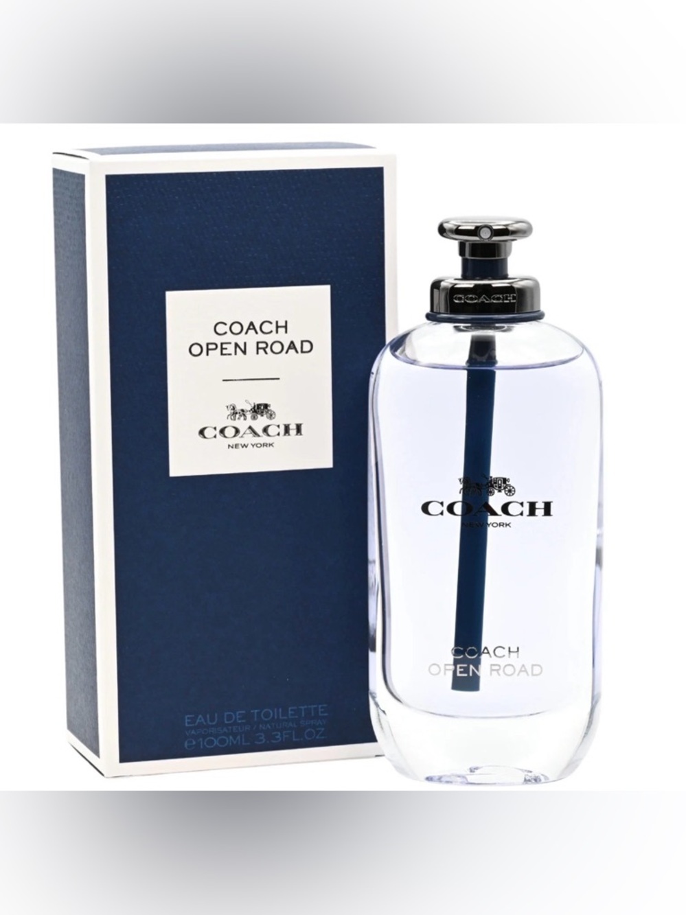 Coach Open Road Eau De Toilette Natural Spray, Cologne for Men, 3.3oz New In Box